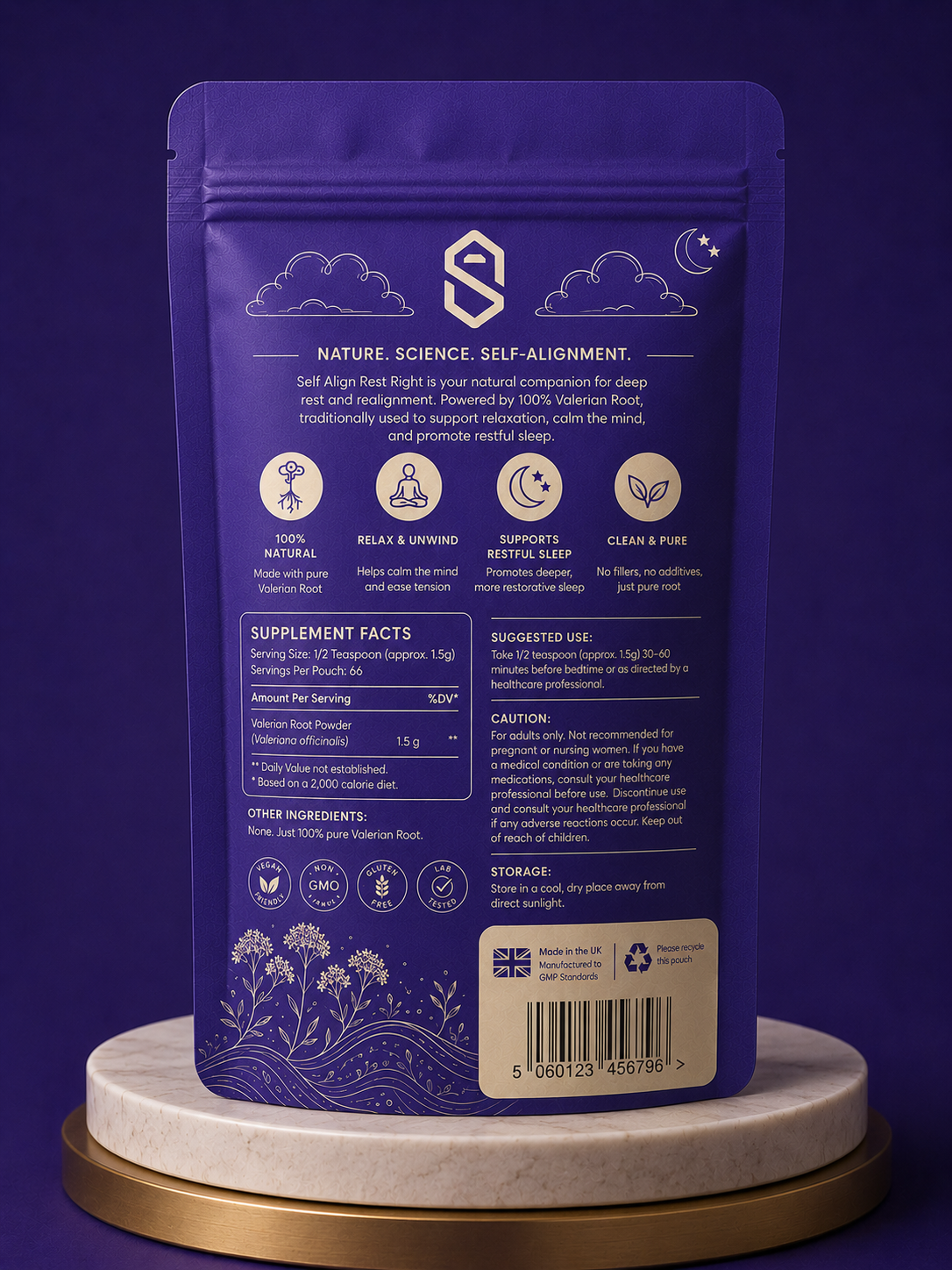 REST RIGHT - Valerian Root Powder 250g