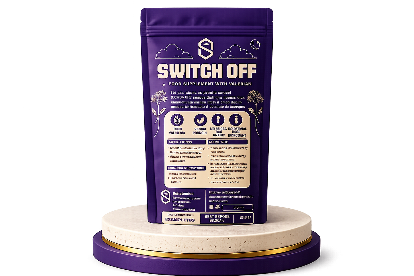 SWITCH OFF™ Premium Valerian Root Capsules | 60 Vegan Capsules | 1–2 Month Supply