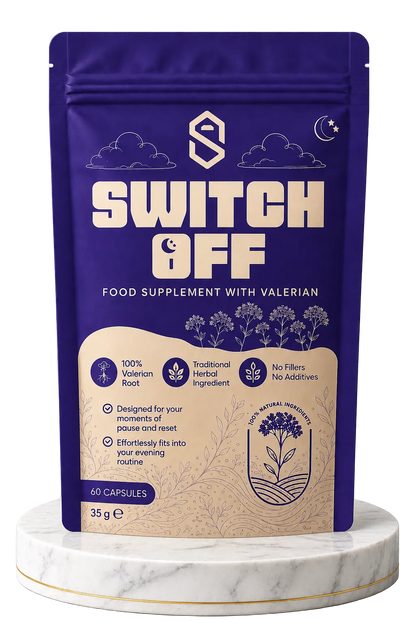 SWITCH OFF™ Premium Valerian Root Capsules | 60 Vegan Capsules | 1–2 Month Supply