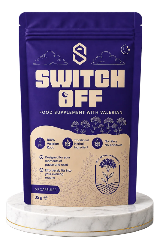 SWITCH OFF™ Premium Valerian Root Capsules | 60 Vegan Capsules | 1–2 Month Supply